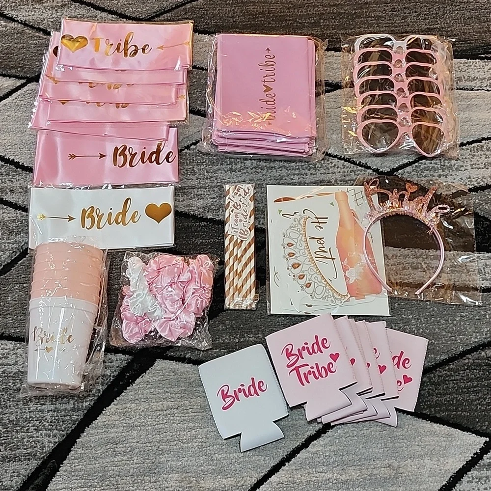 BRIDE & TRIBE THEMED BACHELORETTE PARTY FAVORS DECORATIONS 79-PIECE-SET